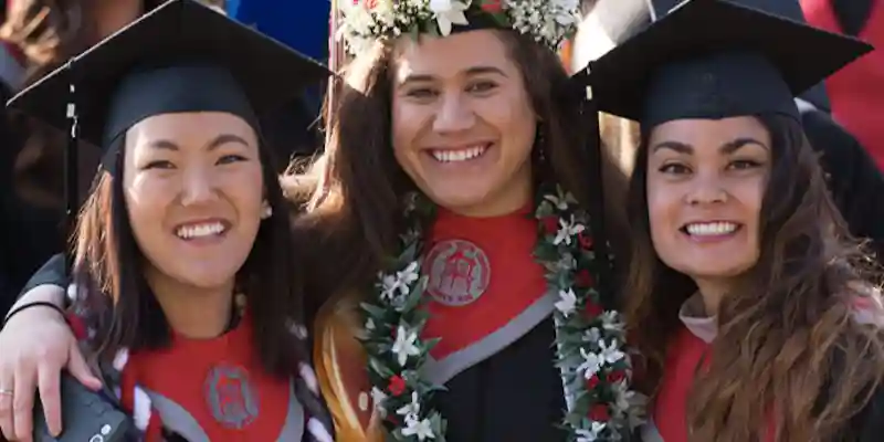 close-up of tree students graduated from Washington State University
